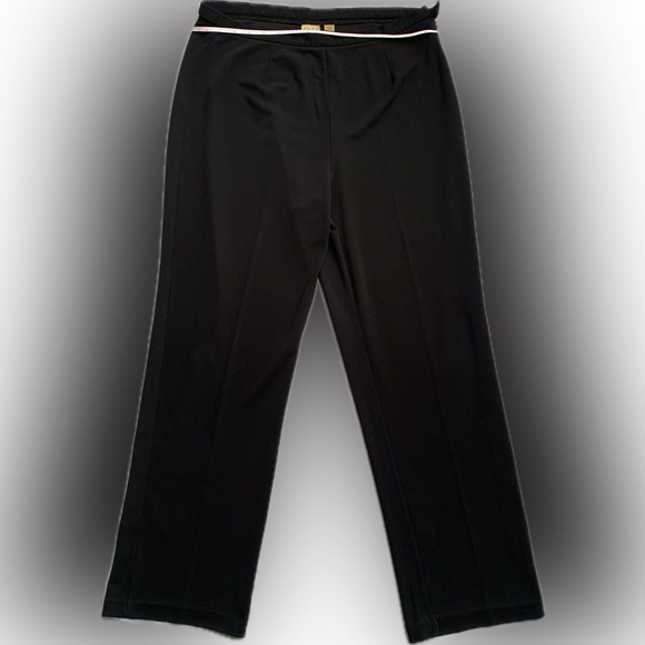 CASLON side zipper black pants, rayon/polyester/Spandex, stretch size LARGE - Picture 3 of 10